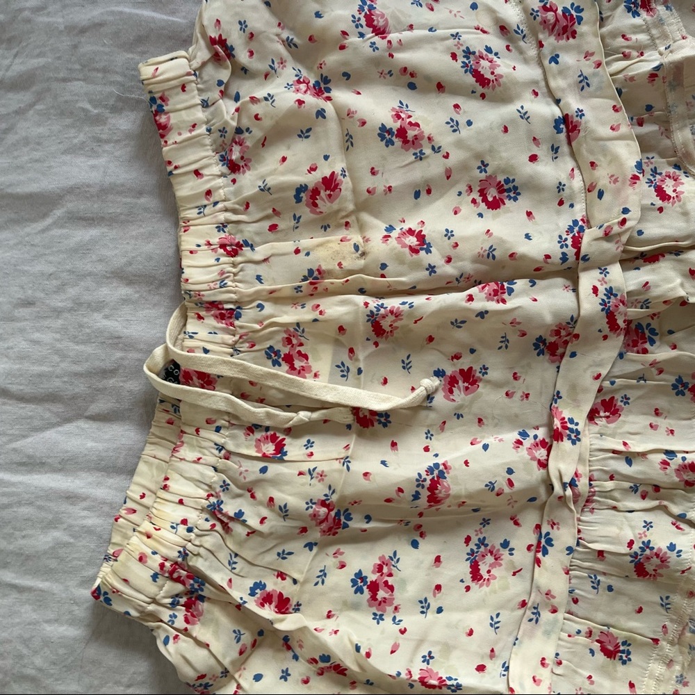 2005 tricot comme des garçons floral midi skirt
